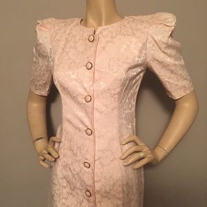 Vintage pink button-up dress